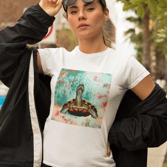 T-shirt Oeuvre Abstraite de tortue (Créateur téléchargé)