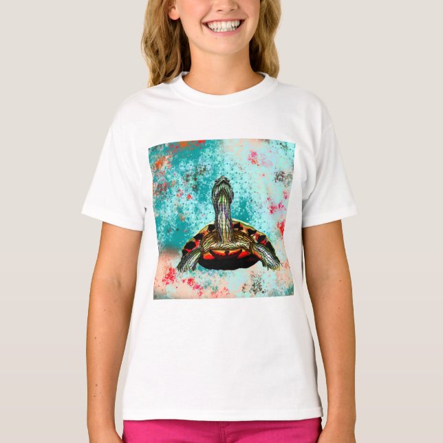 T-shirt Oeuvre Abstraite de tortue (Devant)