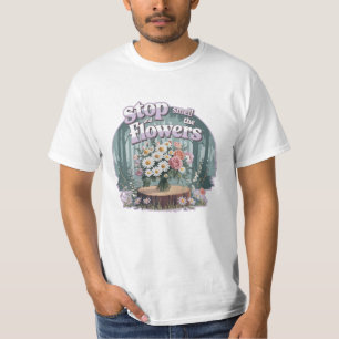 T-shirt Oeuvre artistique à thème floral pour les fans de