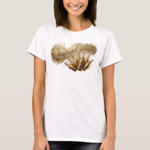 T-shirt Œuvre d'art 3D en texte orange accrocheur VŒUX DE