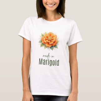 T-shirt Œuvre d'art aquarelle de la fleur de naissance du