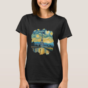 T-shirt Œuvre d'art de la Tour Eiffel Musée du Louvre Tour