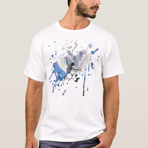 T-shirt Œuvre d'art faite main - Danse avec la lune 
