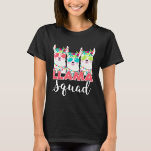 T-shirt Œuvre d'art Lama Squad Rétro de style années 80 A