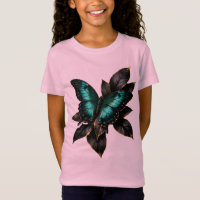 Œuvre d'art murale en acrylique papillon sarcelle
