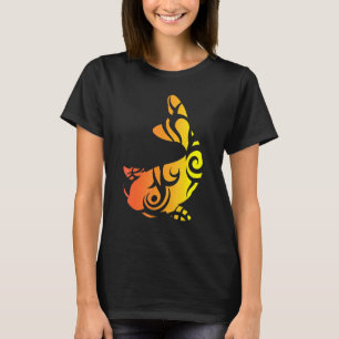 T-shirt Œuvre d'art Poisson Koï Tatouage Tribal Jardin d'e