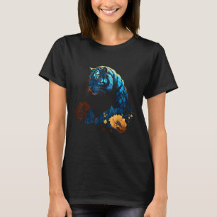 T-shirt Oeuvre de Tiger Lover Fleur Animal Motif Tiger 14
