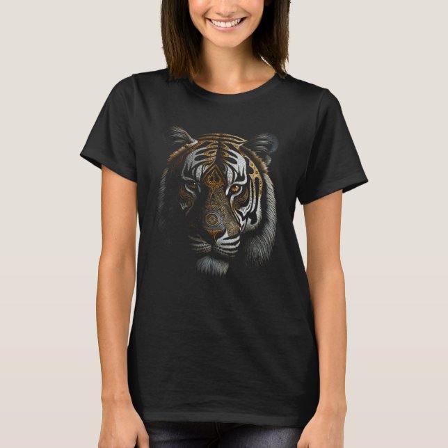 T-shirt Oeuvre de tigre - Art animal Tiger (Devant)