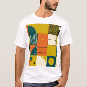 T-shirt OEuvre géométrique : conception de formes simples.