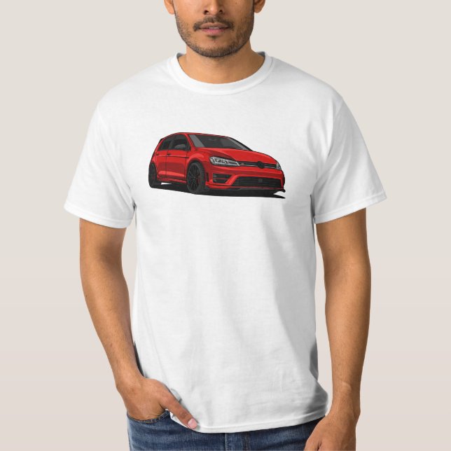 T-shirt OEuvre Graphique Allemand rouge iconique (Devant)