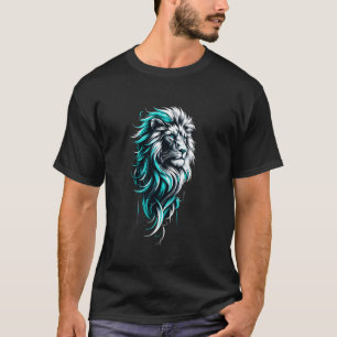 T-shirt Oeuvres d'art Blue Eyes Zoo animal sauvage Fan Leo