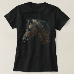T-shirt Œuvres d'art équestres motif cheval équitation ani