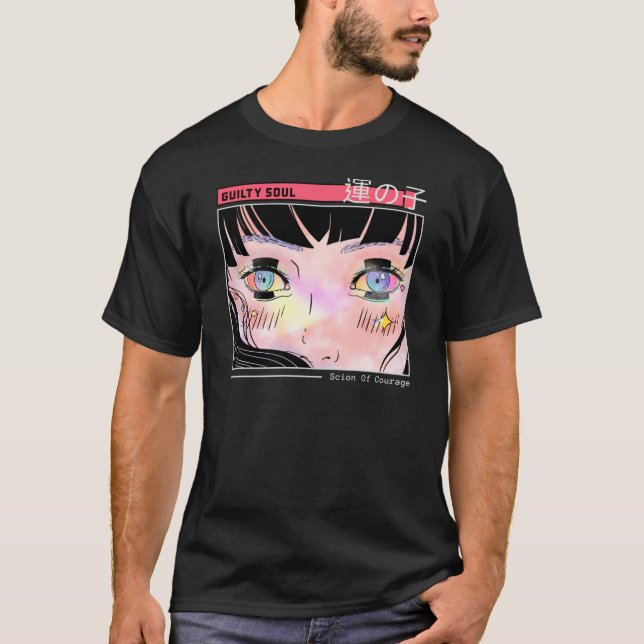 T-shirt Oeuvres d'art Manga de l'âme de culpabilité Starry (Devant)