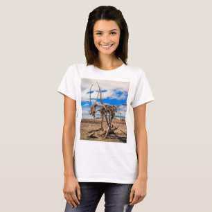 T-shirt Oeuvres d'art sur Hokitika Beach, Nouvelle-Zélande