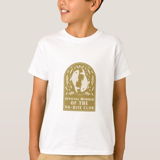 T-shirt Official Member of the No-Bite Club Fishing (Devant)