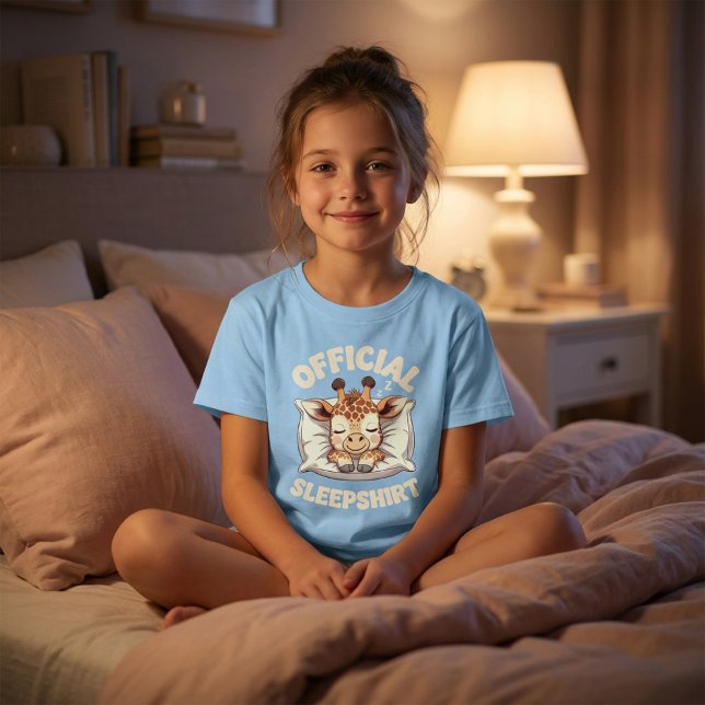 T-shirt Official Sleepshirt Cute Sleeping Giraffe (Créateur téléchargé)