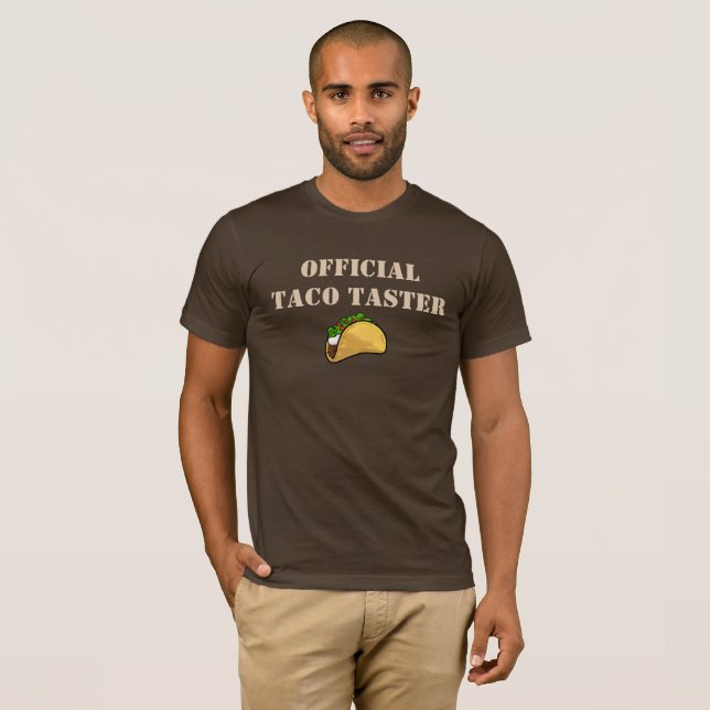 T-shirt officiel de goûteur de taco (Devant entier)