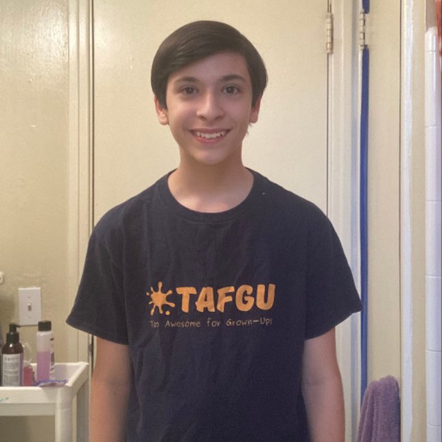 T-shirt officiel TAFGU Kids - orange sur marine (Créateur téléchargé)