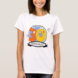 T-shirt Officiellement bannière de 30 anniversaires