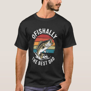 T-shirt Officiellement le meilleur papa pêcheur drôle de p