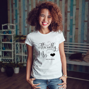 T-shirt Officiellement, Mme.   Nouvelle mariée personnalis
