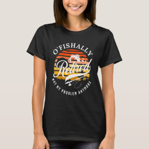 T-shirt Officiellement O Poisson Allié Pêche Retraité Rétr