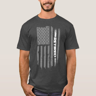 T-shirt Officier Correctionnel Retraité Drapeau Amérique m