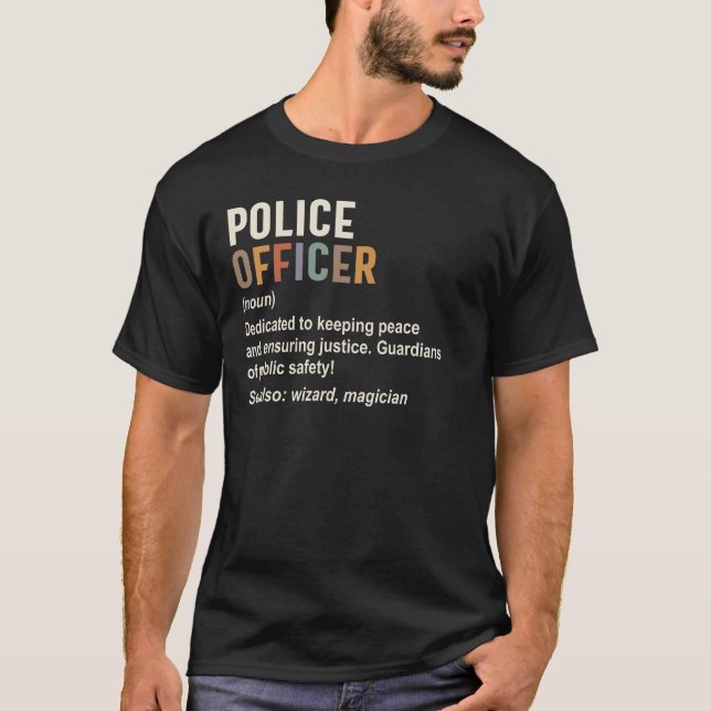 T-shirt Officier de police (Devant)