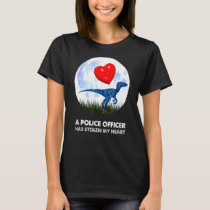 T-shirt Officier de police à rex humour Dinosaur
