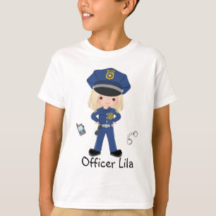 T-shirt Officier de police féminin personnalisé