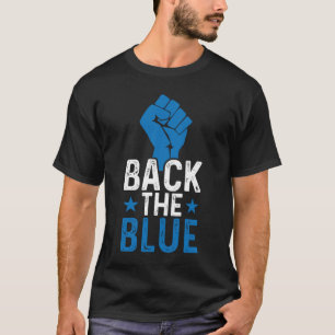 T-shirt Officier De Police I Back The Blue Police Supporte