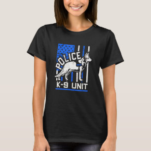 T-shirt Officier de police K 9 Unité Allemand Berger Polic