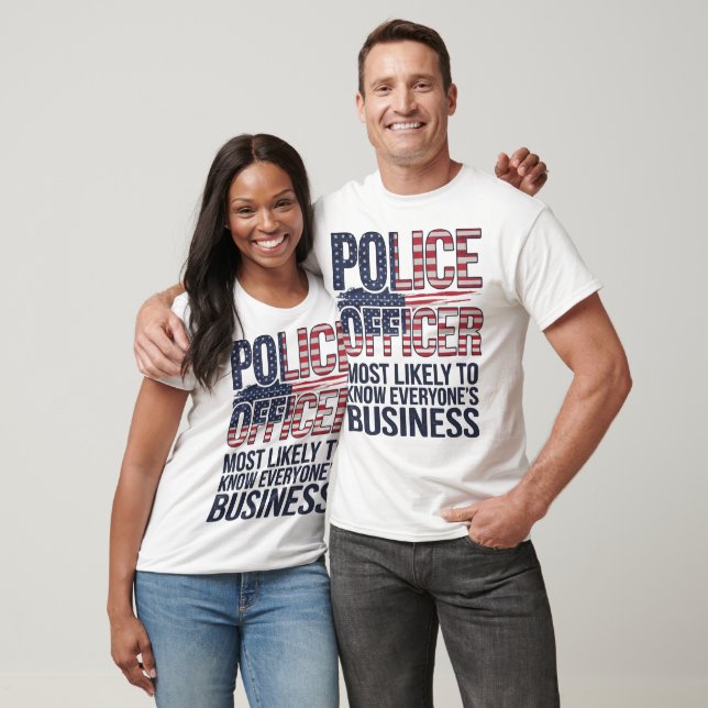 T-shirt Officier De Police Le Plus Susceptible De Connaîtr (Unisexe)