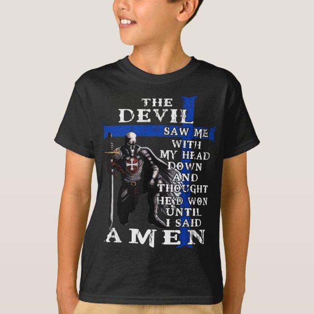 T-shirt Officier de police Temple de Chevalier - Le Diable (Devant)