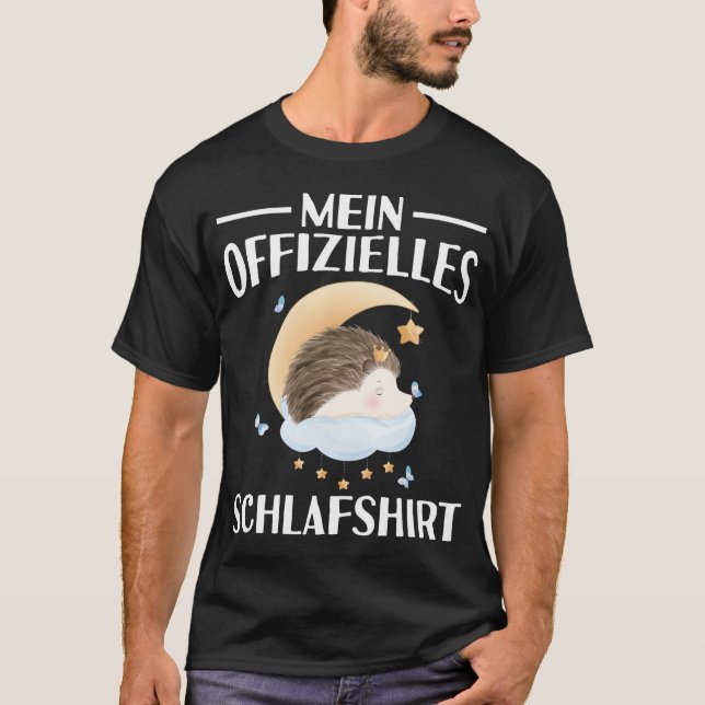 T-shirt Offizielles Schlafshirt Nachthemd Schlafanzug Igel (Devant)