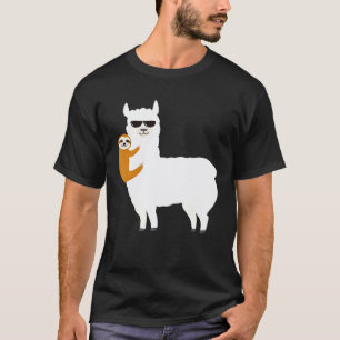 T-shirt Offre de mode épique Paresseux chevauchant un lama