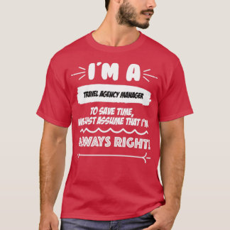 T-shirt Offre d'emploi du gestionnaire de l'agence de voya