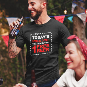 T-shirt Offre Spéciale Bière Gratuite - Ami de Boisson Drô