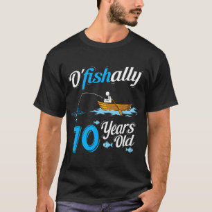 T-shirt OFishally 70 ans drôle de pêcheur jeu de mots anni