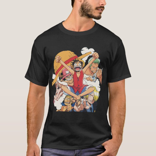 T-shirt OG Paille Casquette Crew ANIME MANGA CARTOUCHE MEM (Devant)