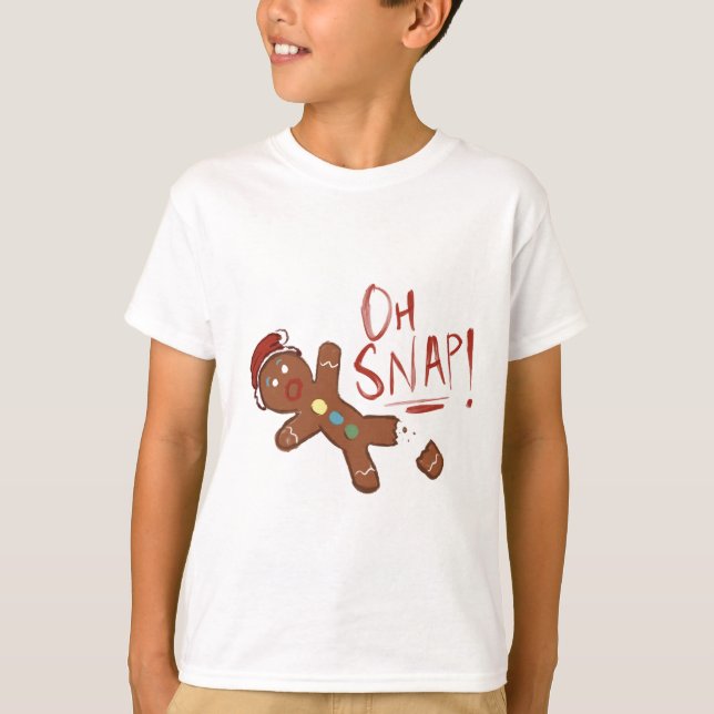 T-shirt Oh bonhomme en pain d'épice instantané (Devant)