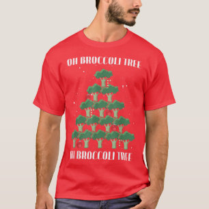 T-shirt Oh Broccoli Arbre végétarien Xmas Vegan Merry Chri
