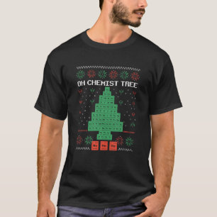 T-shirt Oh Chemist Arbre Joyeux Noël Laid Chemistree Ch