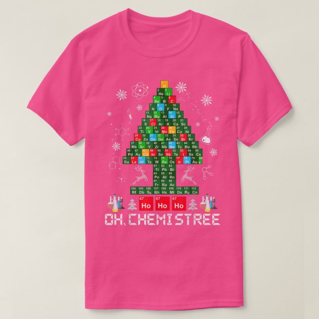 T-shirt Oh Chemistree Funny Science Christmas Tree Chemist (Design devant)