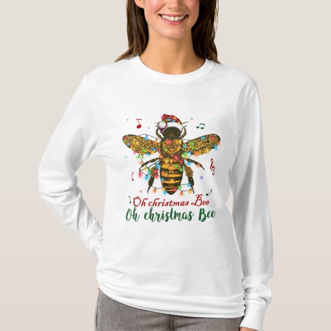 T-shirt Oh Christmas Bee Oh Christmas Bee Light (Devant)
