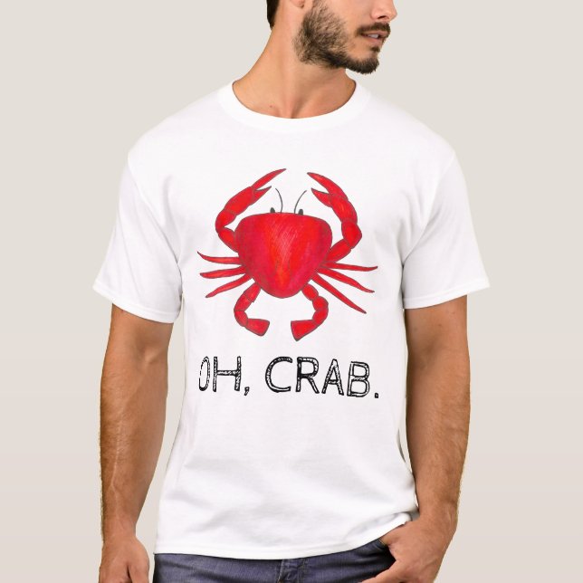 T-shirt Oh, Crabe (merde) Rouge Baltimore Crabes du Maryla (Devant)