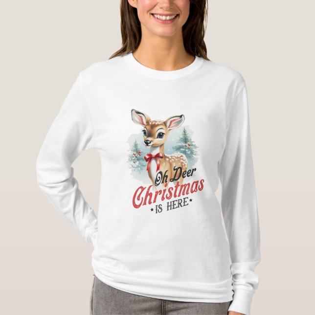 T-shirt Oh Deer Christmas ici (Devant)