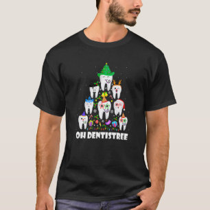 T-shirt Oh Dentistree Dental Christmas Tree Dentist Assis