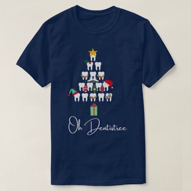 T-shirt Oh Dentistree humour dentaire de Noël Cadeau Hallo (Design devant)