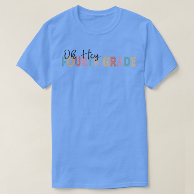 T-shirt Oh Hey 4ème Quatrième Année Retour À L'École Rétro (Design devant)